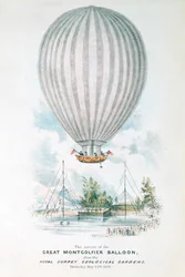 Ascent of the Great Montgolfier Balloon, 1838